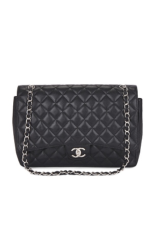 Chanel Caviar Maxi Classic Double Flap Bag in Black