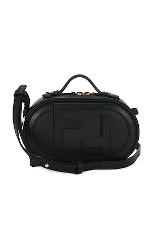 Fendi Vitello Grace Mini O'Lock Camera Bag in Black
