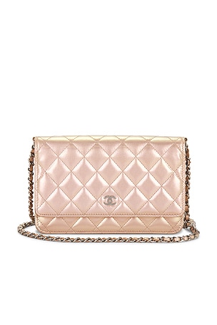 Chanel Lambskin Wallet On Chain in Pink