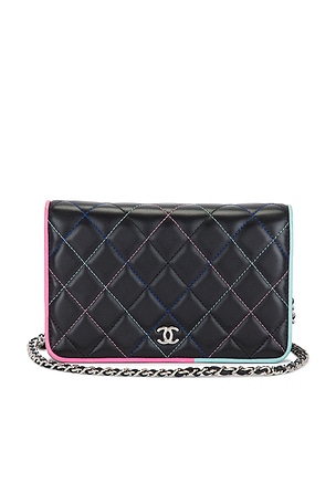 Chanel Lambskin Wallet On Chain in Black
