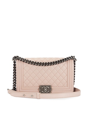 Chanel Calfskin Medium Boy Bag in Pink