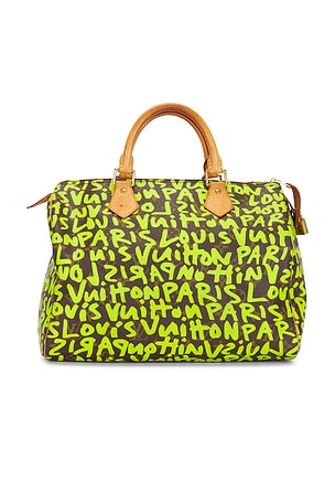 Louis Vuitton X Stephen Sprouse Monogram Graffiti Speedy 30 Handbag in Green