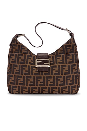 Fendi Zucca Shoulder Bag in Brown