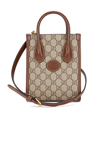 Gucci Retro Interlocking G Mini Tote Bag in Neutral