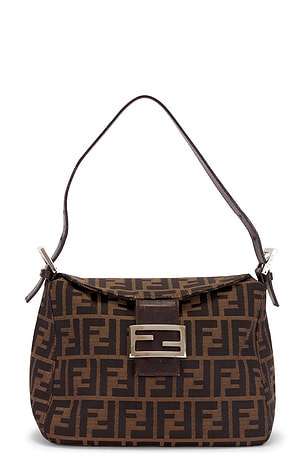Fendi Zucca Shoulder Bag in Brown