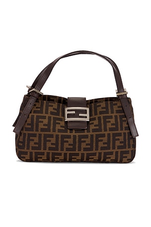 Fendi Zucca Shoulder Bag in Brown