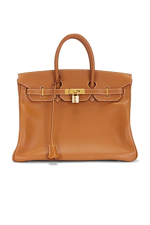 Hermes Courchevel Birkin 35 Handbag in Metallic Gold