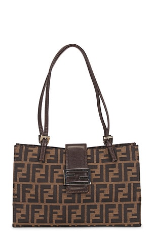 Fendi Zucca Tote Bag in Brown