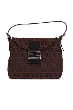Fendi Zucchino Shoulder Bag in Brown