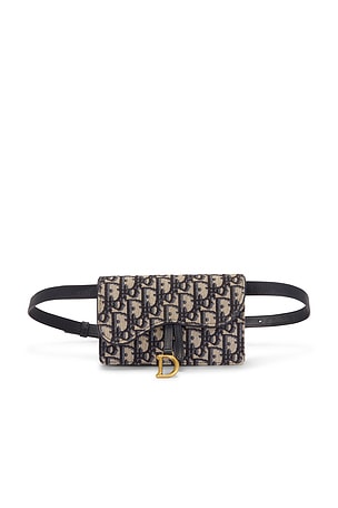 Dior Oblique Saddle Belt Bag in Blue