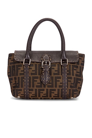 Fendi Zucca Linda Handbag in Brown