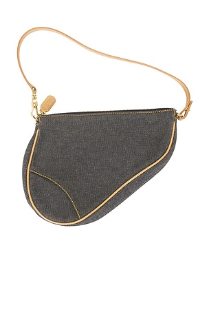 Dior Denim Pochette Saddle Bag in Blue