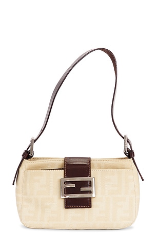 Fendi Zucca Shoulder Bag in Beige