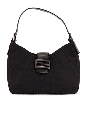 Fendi Zucchino Hobo Bag in Black
