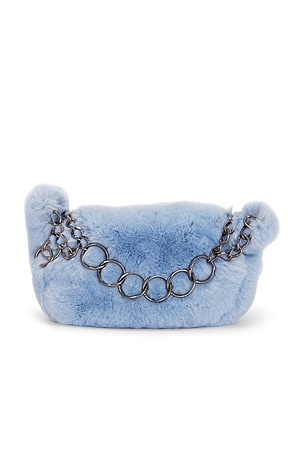 Chanel Rabbit Fur Hobo Bag in Blue