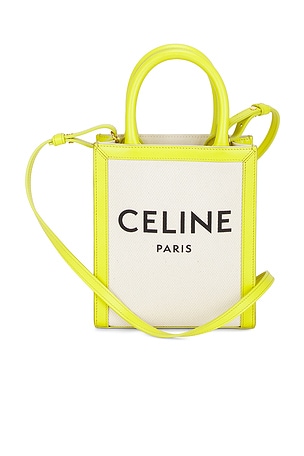 Celine Mini Vertical Cabas Tote Bag in Yellow