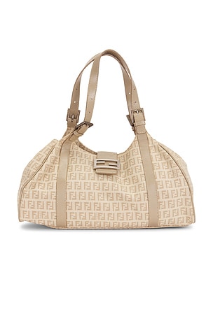 Fendi Zucchino Shoulder Bag in Neutral
