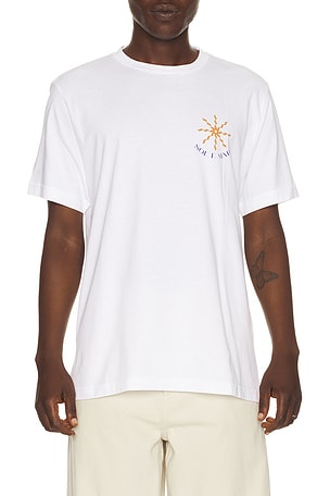 Frescobol Carioca Dinis Cotton Sol E Mar Print T-Shirt in White