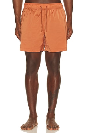 Frescobol Carioca Salvador Elasticated Swim Short in Orange