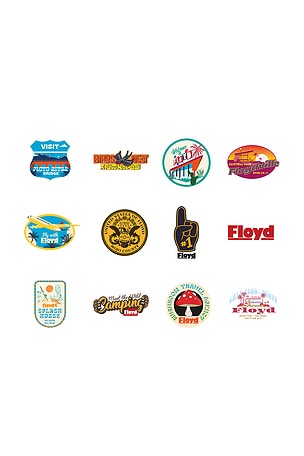 Floyd Sticker Set in Blue