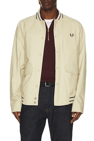 Fred Perry Umpire Bomber Jacket in Cream