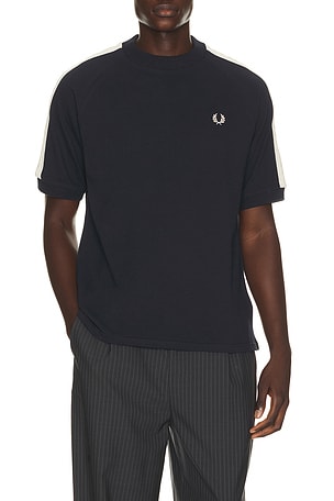 Fred Perry Cable Taped T-Shirt in Blue