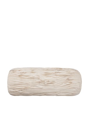 Ferm Living Falda Smocked Bolster Cushion in Beige