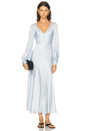 Gabriela Hearst Peyton Dress in Blue