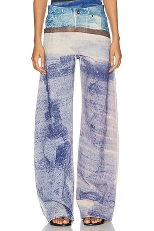 Gabriela Hearst Amoret Wide Leg in Blue