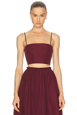 Gabriela Hearst Nadir Top in Burgundy