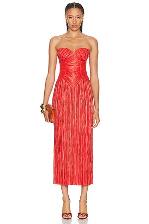 Cult Gaia Ashika Dress in Orange