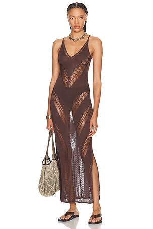 Cult Gaia Elza Knit Dress in Chocolate in Chocolate