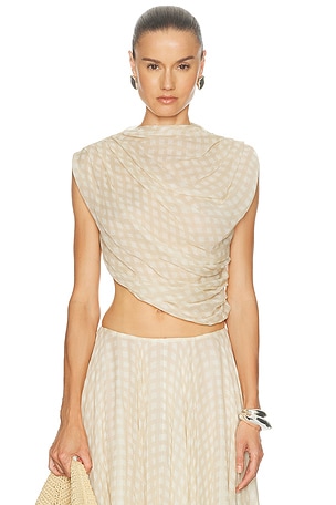 Cult Gaia Banksia Top in Beige