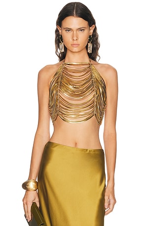 Cult Gaia Kye Top in Metallic Gold