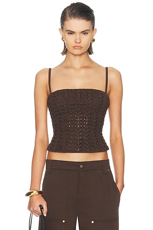 Alexander Wang Racer Back Tank Top in Black | FWRD