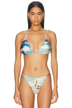 Cult Gaia Anoki Bikini Top in Blue