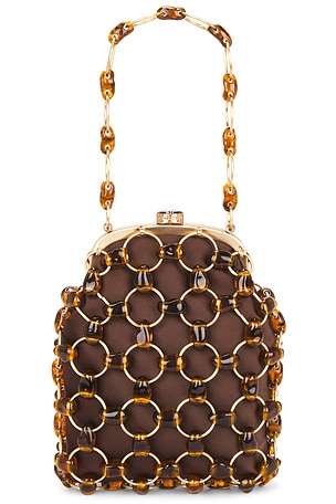 Cult Gaia Brielle Wrislet Bag in Brown