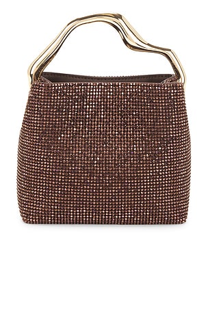 Cult Gaia Solene Mini Top Handle Bag in Metallic Bronze