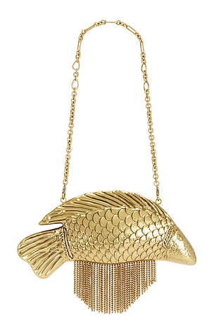 Cult Gaia Neemo Clutch in Metallic Gold