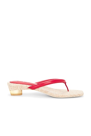 Cult Gaia Sierra Sandal in Red,Metallic Gold