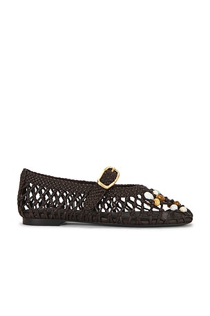 Cult Gaia Mercier Ballet Flat in Brown