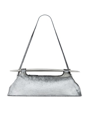 Grace Ling Large Dagger Bag in Metallic Silver