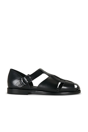 G.H.BASS Potter Flat Sandals in Black