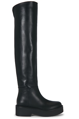 Gianvito Rossi Vitello Glove Tall Boot in Black