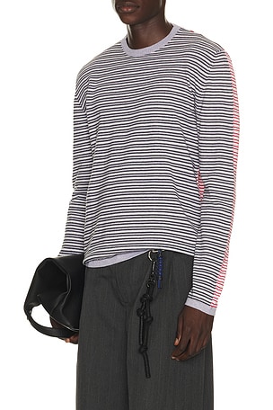 Gimaguas Pablo Stripes Sweater in Grey,Red