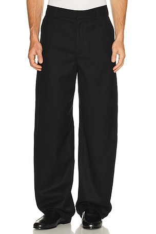 Givenchy Dry Wool Flannel Couture Seams Trousers in Black