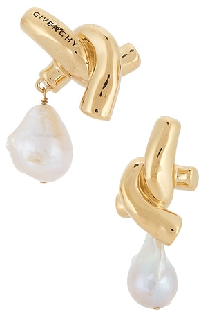 Givenchy Chain Link Earrings in Metallic Gold