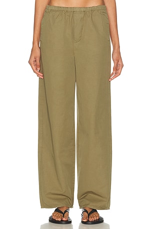 GRLFRND Kacey Pull On Wide Leg in Green