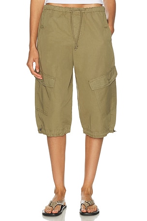 GRLFRND Corinne Cargo Culotte in Green