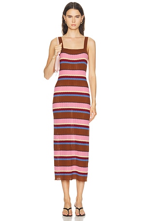 Guest In Residence Palazzo Dress in Pink,Brown